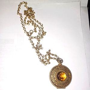 Vintage Avon locket Stone necklace.